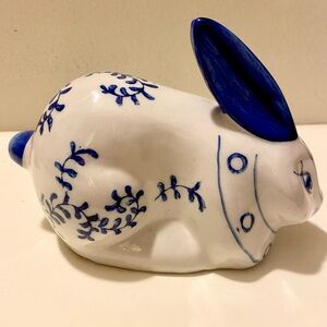 Vintage handpainted porcelain rabbit figurine
